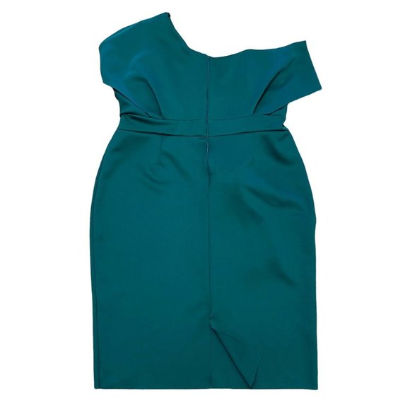 NWT ASOS DESIGN Curve Green Fallen Shoulder Midi Pencil Dress US Size 24 Plus - Picture 6 of 8
